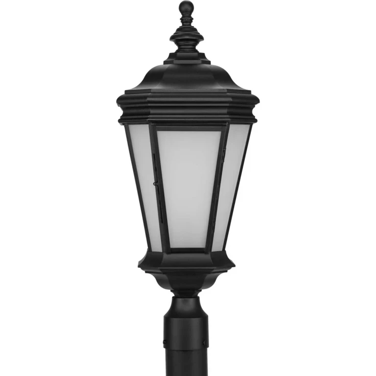 Black One Light Outdoor Post Mount from the Crawford Collection