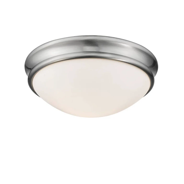 Brushed Nickel One Light Flushmount