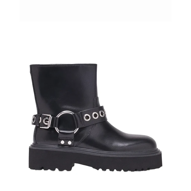 Maje Women's Leather Biker Boots