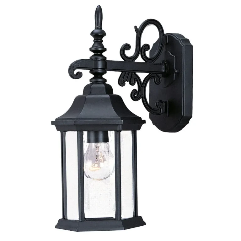 Matte Black One Light Wall Sconce from the Madison Collection