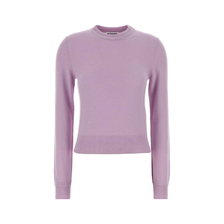 Jil Sander Lilac Wool Sweater Bloom Lana Vergine Maglieria - Women