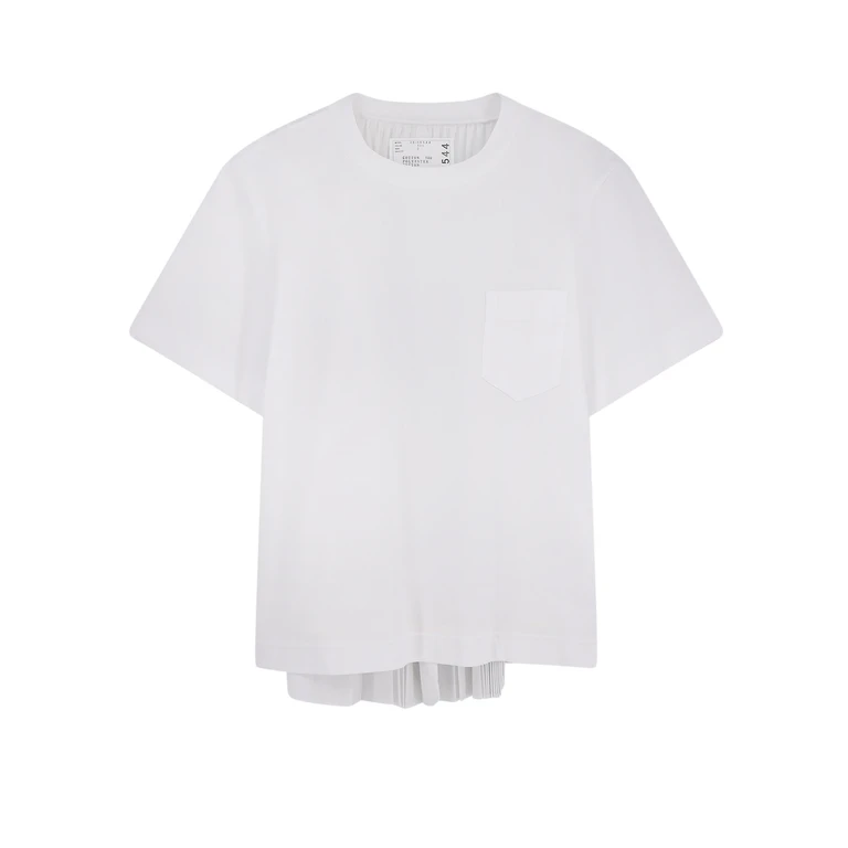 Sacai T-shirts and Polos White Cotone/poliestere - Women