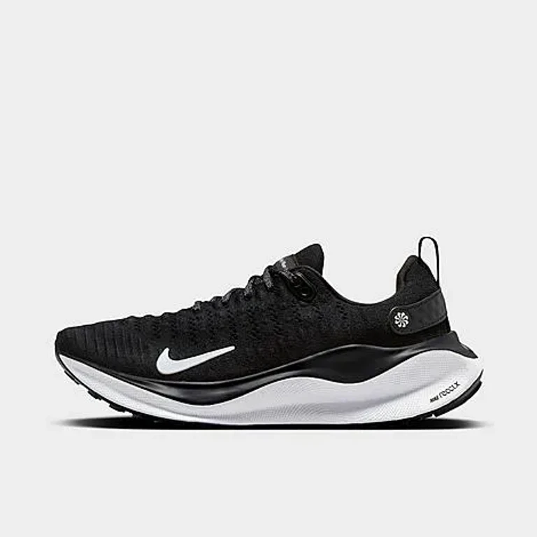 Nike Women's InfinityRN 4 Running Shoes in Black/White Size: 6.0