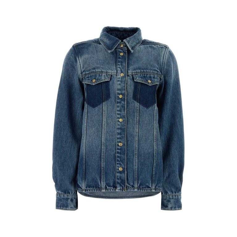 Ganni Denim Shirt Tint Wash Tencel Lyocell Camicie - Women