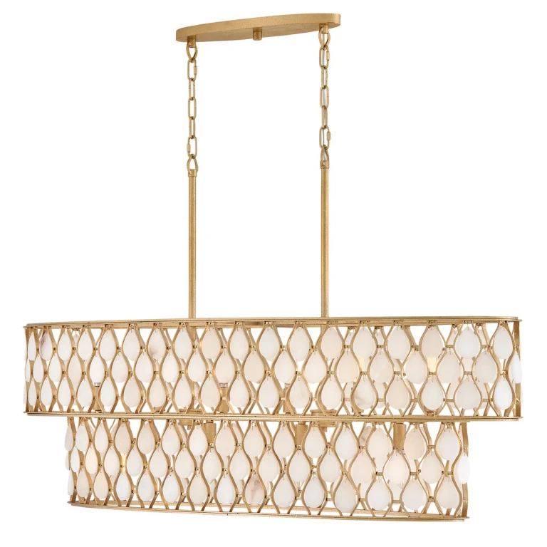 Piastra Gold LED Linear Pendant from the Estie Collection