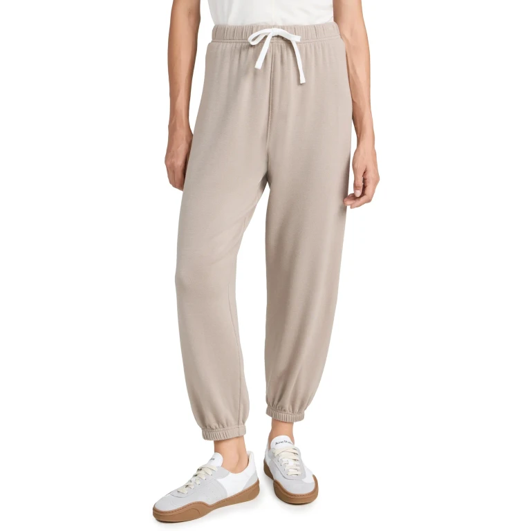 Splits59 Andie Oversized Fleece Sweatpants Lotus Red M