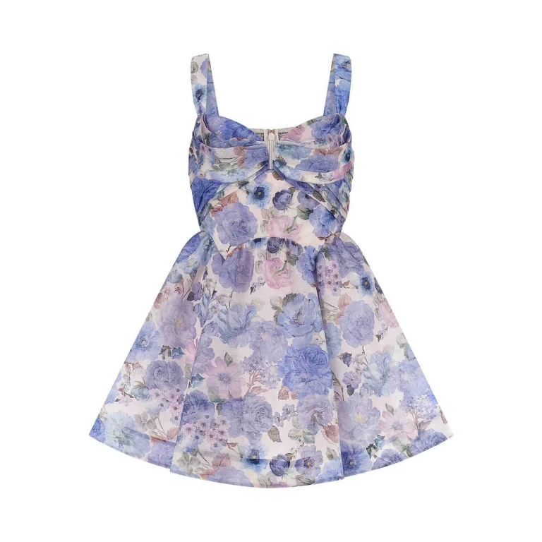 Zimmermann Robe Au Genou - Bleu Clair