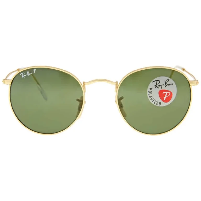 Ray Ban Round Metal Polarized Green Unisex Sunglasses RB3447 112/58 50