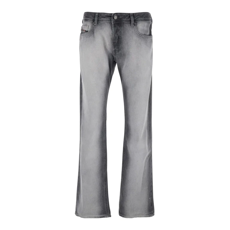Diesel Grey Jeans With Five-pocket Design And Faded Effect In Cotton For Men
