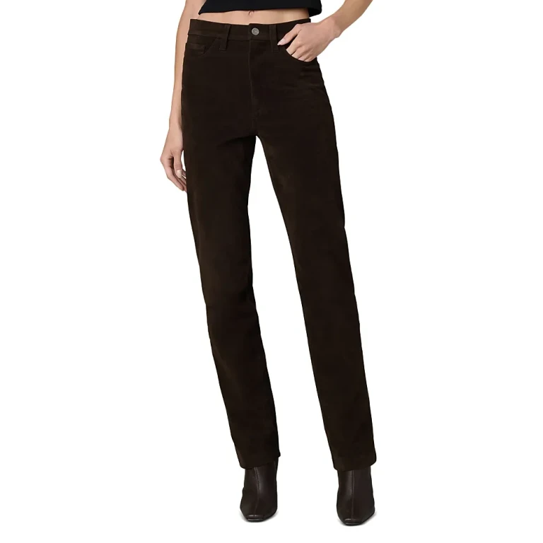 Joe's Jeans The Margot Slim Faux Suede Jeans in Dark Chocolate