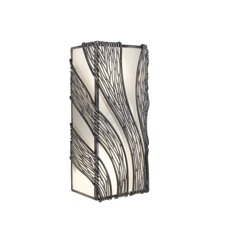 Steel Two Light Wall Sconce from the Flow Collection