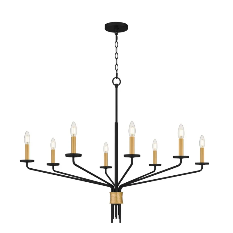 Matte Black Chandelier from the Alexander Collection