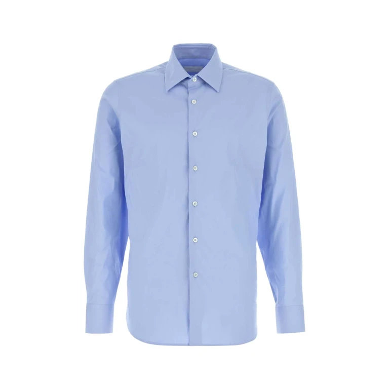 Prada Light Blue Stretch Poplin Shirt