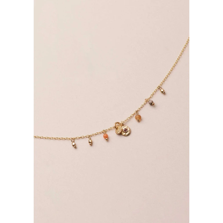Necklace Mini Loop Tourmaline-Rose
