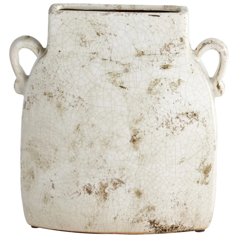Large Leos Planter in White Glaze