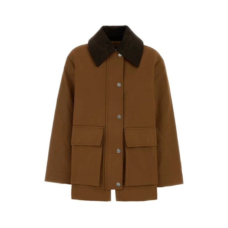 Ganni Biscuit Twill Jacket Cinnamonswirl Giubbini - Women