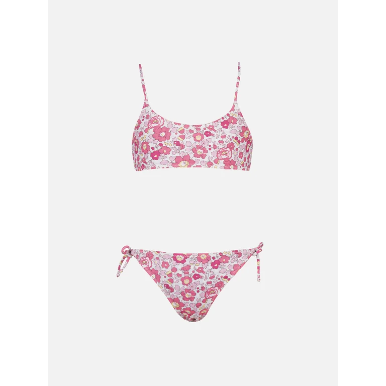 Mc2 Saint Barth Girl Double Face Bralette Bikini Jaiden Made With Liberty Fabric Pink
