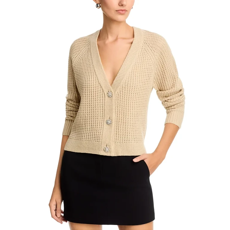 Single Thread Metallic Knit Cardigan