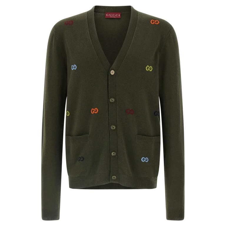Gucci Gg Intarsia Cardigan