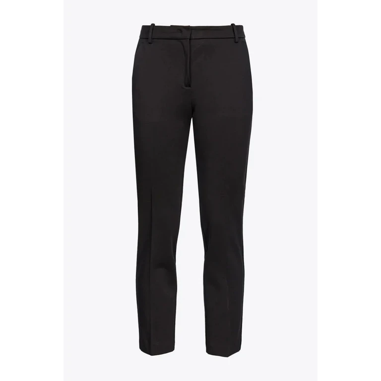 Pinko Bello Pantalone Punto Stoffa Black Viscose Nylon Pant - Women