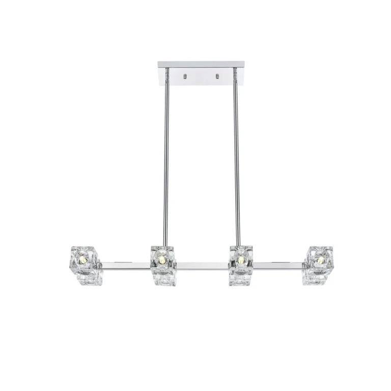 Chrome Eight Light Pendant from the Lyra Collection