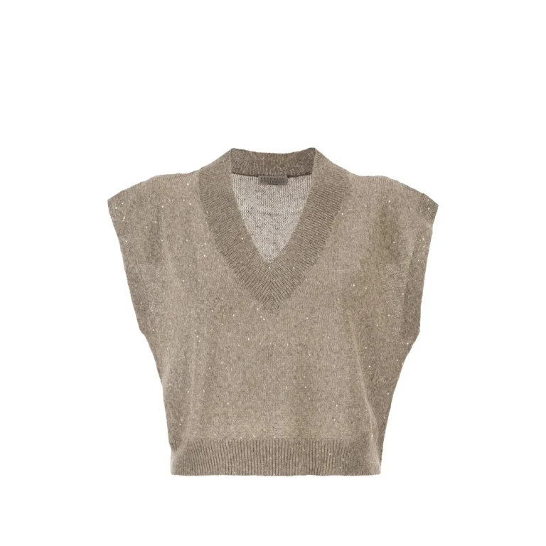 Brunello Cucinelli Embellished V-neck Vest