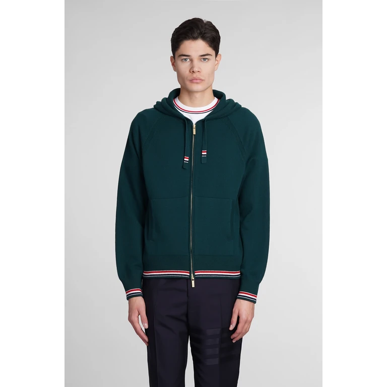 Thom Browne Cardigan In Green Cashmere