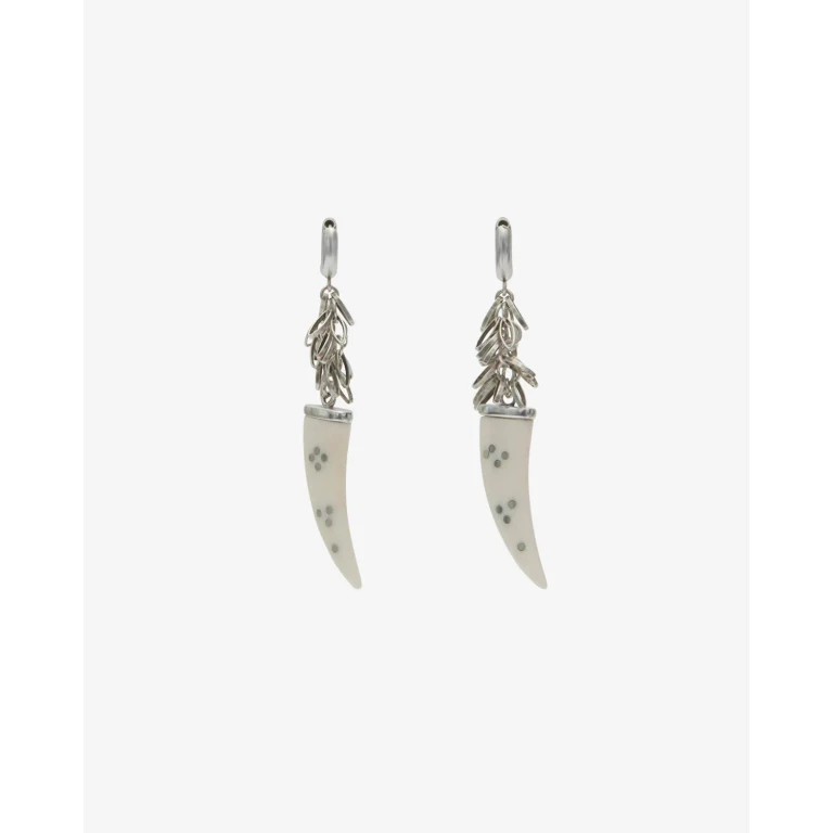 Boucles D'Oreilles Ellen - Femme - Écru-argenté - Isabel Marant