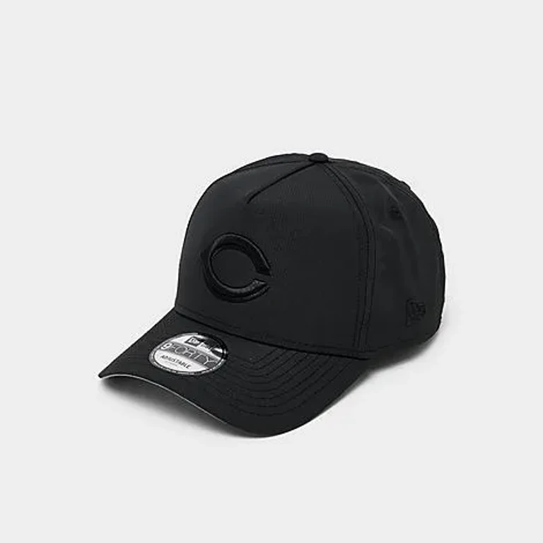 New Era Cincinnnati Reds MLB 9FORTY A-Frame Nylon Snapback Hat in Black