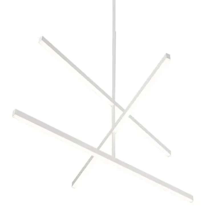 Vega LED Contemporary Chandelier in White