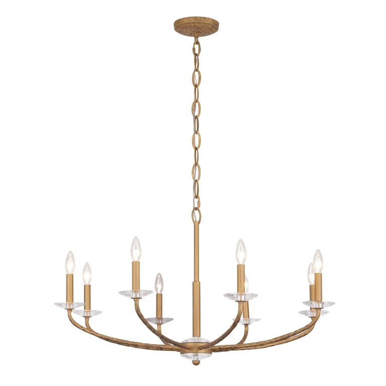 Ashen Gold Eight Light Chandelier from the Atella Collection