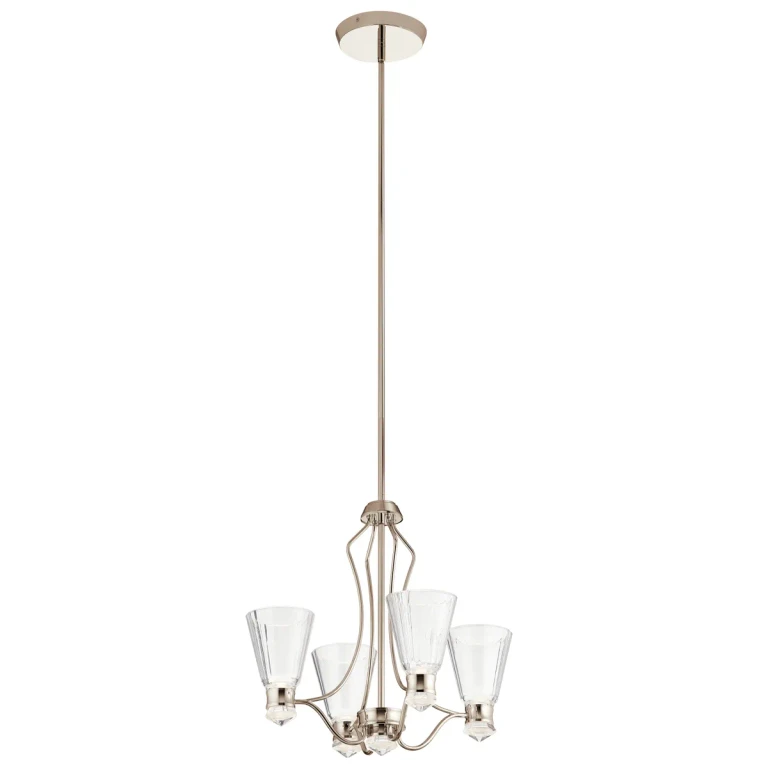 Kayva 9-Light Traditional Chandelier in Polished Nickel