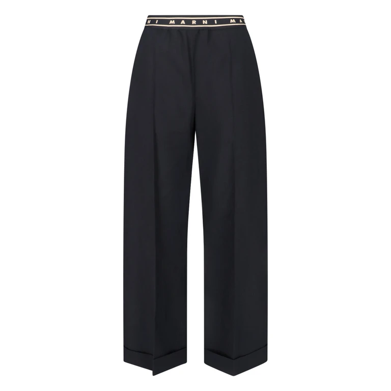 Marni Trousers Black Virgin Wool - Women