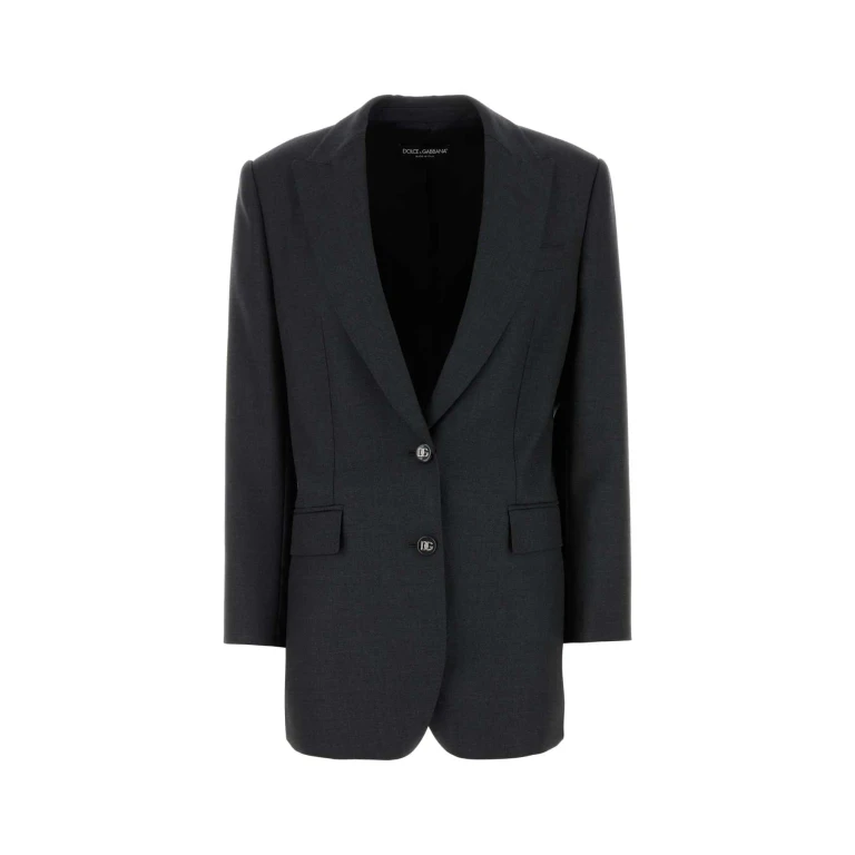 Dolce & Gabbana Graphite Wool Blazer (F29GGTFU287)