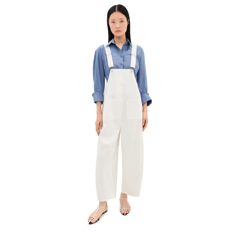 Tibi White Denim Jumpsuit White 0