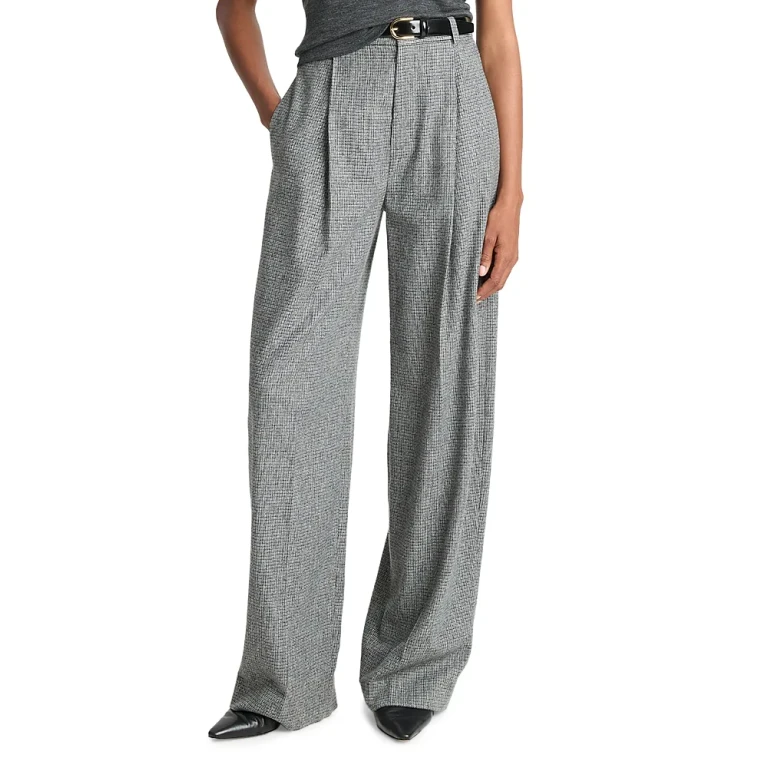 Vince High Waist Checkered Pants
