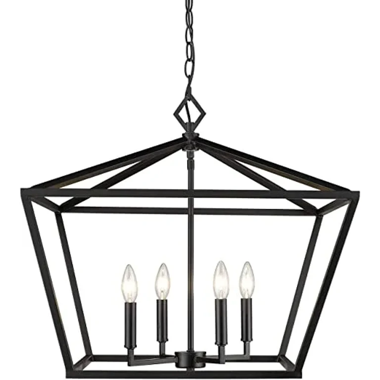 4-Light Pendant in Matte Black