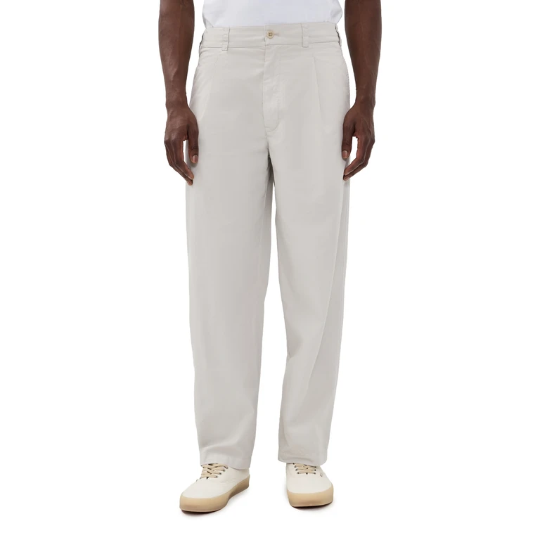 Alex Mill Pleated Pull On Pants In Lightweight Chino Stone XL