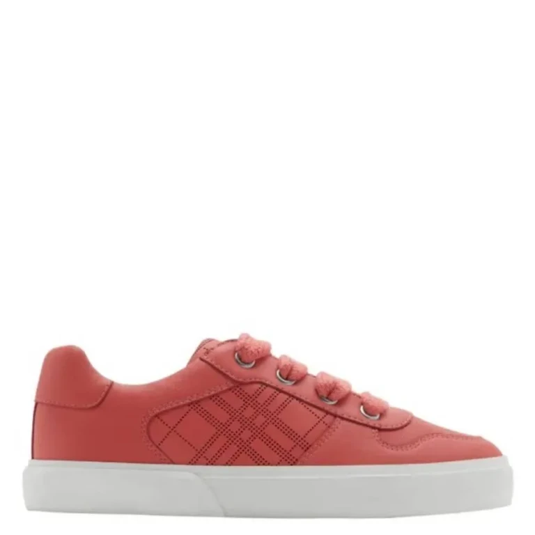 Burberry Boys Noah Check Leather Low-Top Sneakers