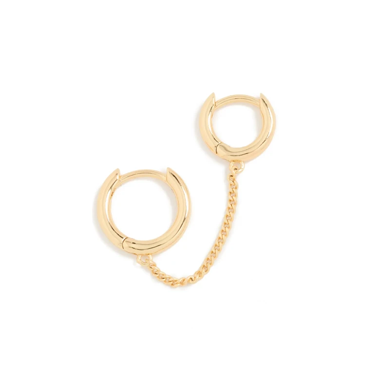 Gorjana Lou Double Huggie Gold One Size