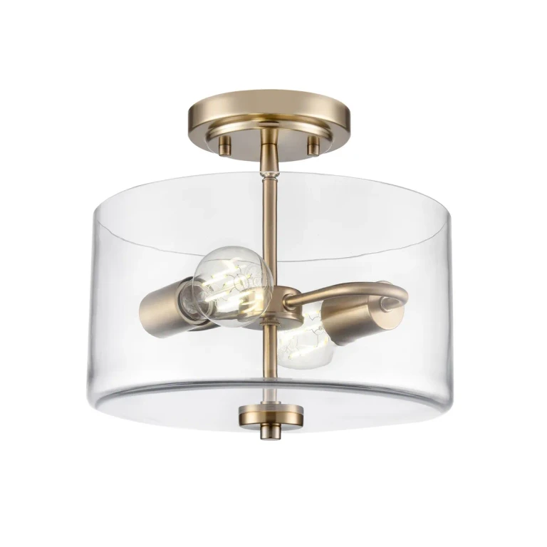 Modern Gold Semi-Flush Mount from the Verlana Collection