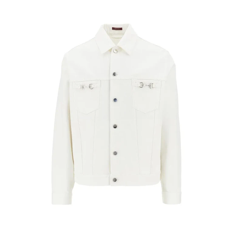 GUCCI Denim jacket with Horsebit details Man 46