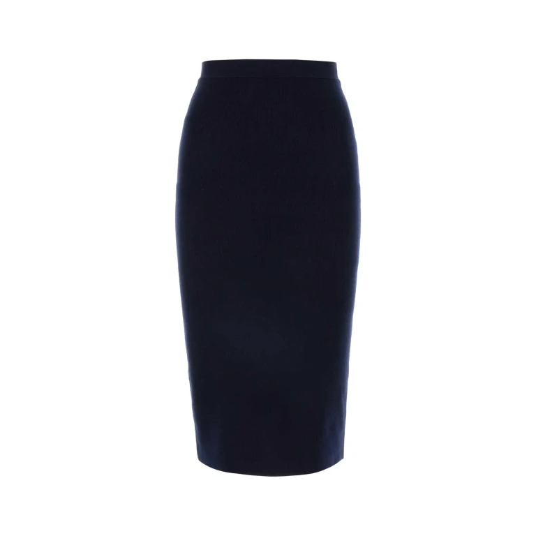 Bottega Veneta Midnight Blue Cashmere Blend Skirt