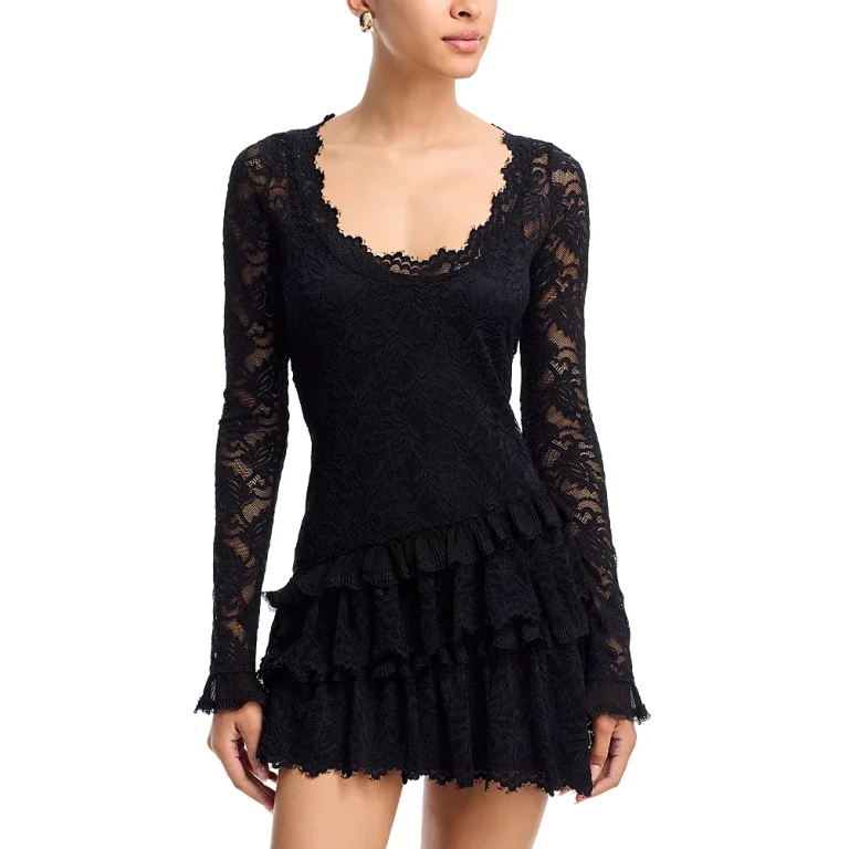 LoveShackFancy Rhea Lace Mini Dress