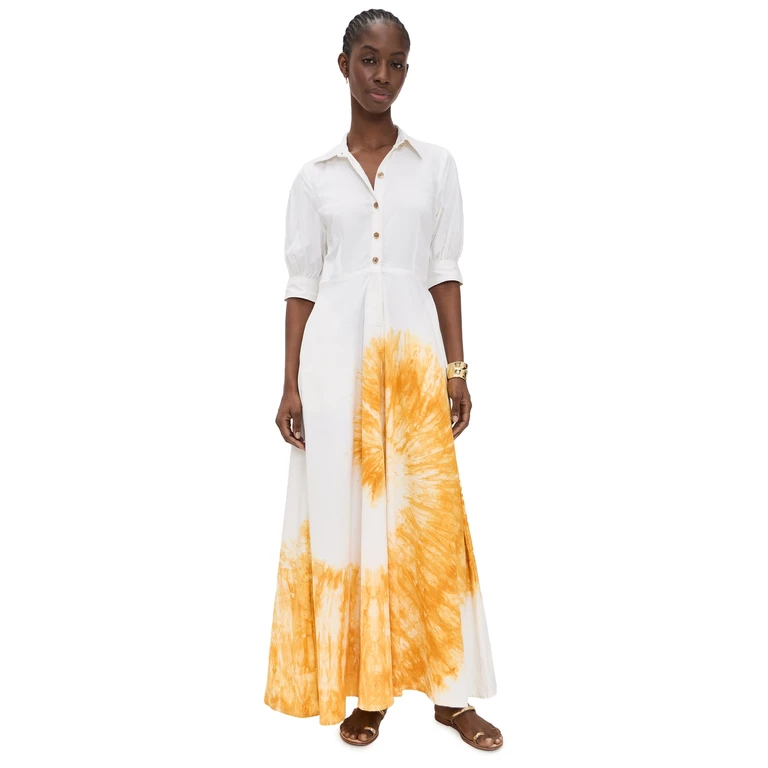Busayo Dayo Dress Yellow & White XL