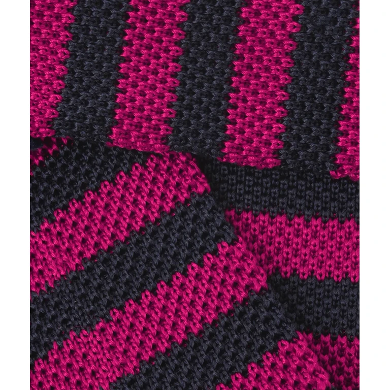 Larusmiani Bicolor Tricot Tie Darkgray Knitted - Men