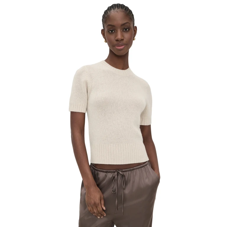 White & Warren Featherweight Cashmere Pullover Blue Vapor XS