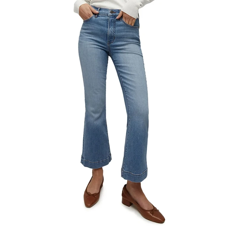 Veronica Beard Carson High Rise Ankle Flare Jeans in Amethyst