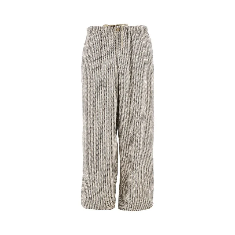 EMPORIO ARMANI Jacquard viscose loose pants Man 48