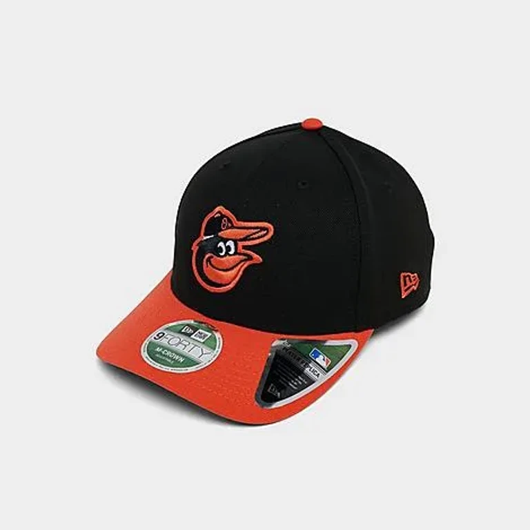New Era Los Baltimore Orioles MLB 9FORTY M-Crown Snapback Hat in Black/Orange